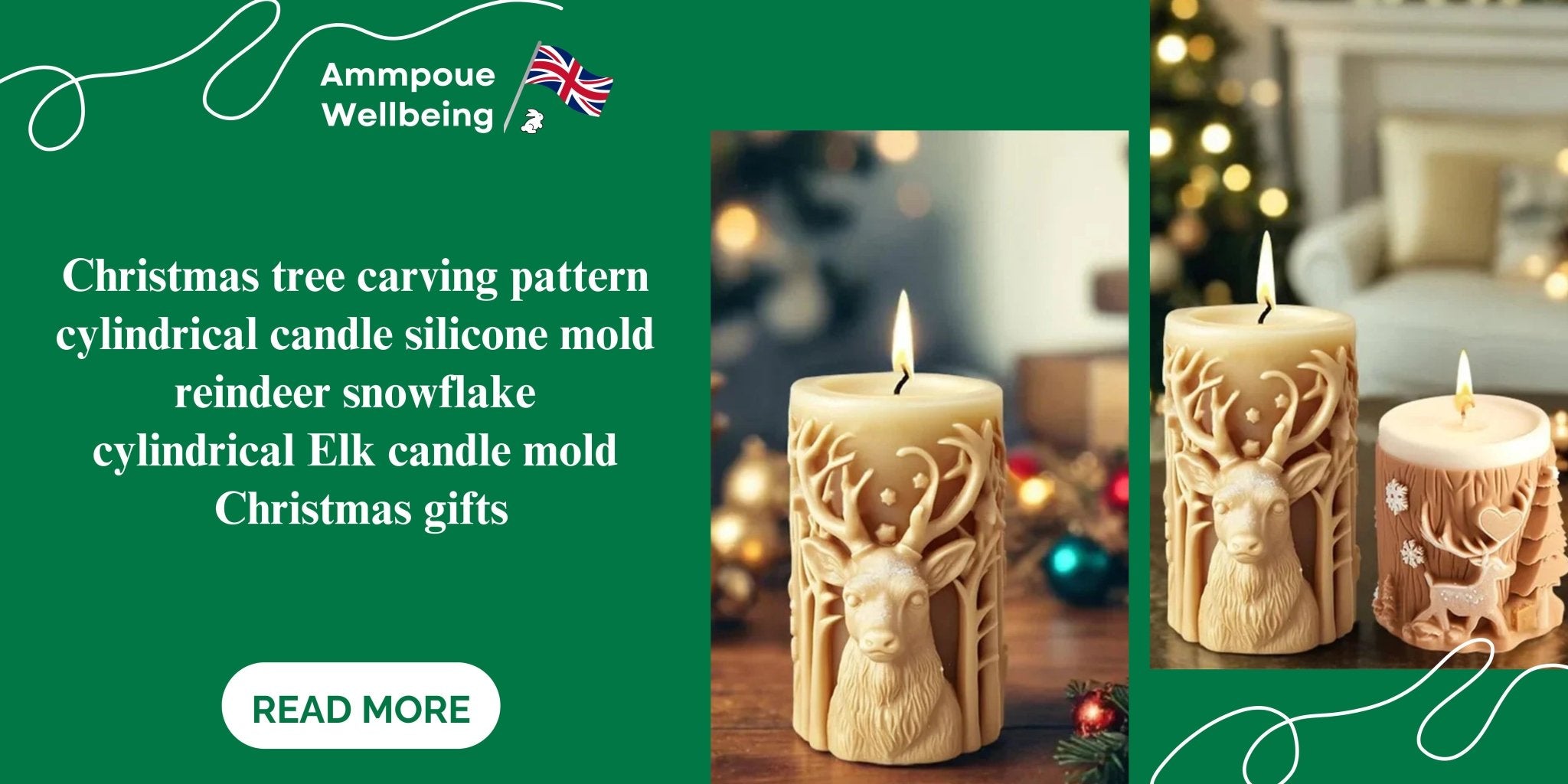 Christmas Tree Carving Pattern Cylindrical Candle Mold: A Perfect Christmas Gift Idea - Ammpoure