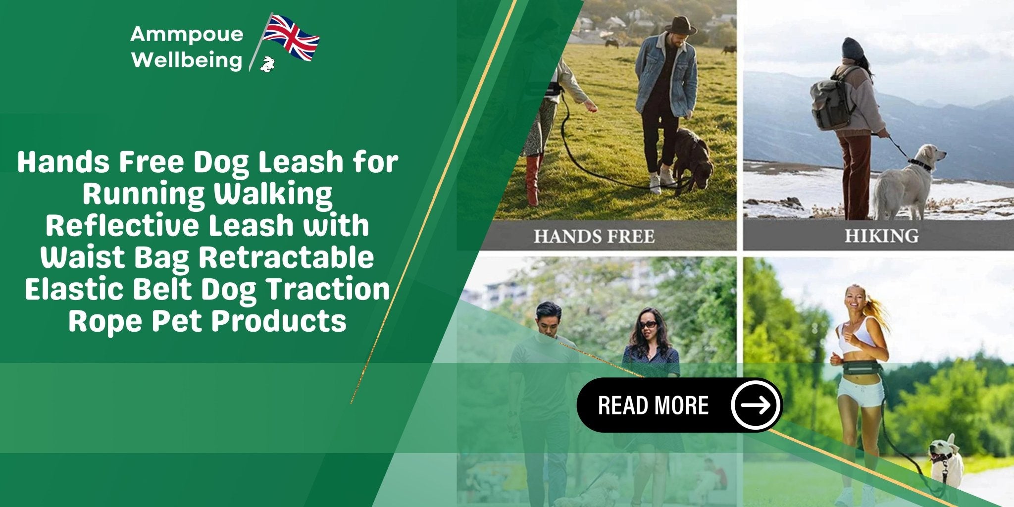 Enhance Your Active Lifestyle with a Hands-Free Dog Leash for Running and Walking - Ammpoure