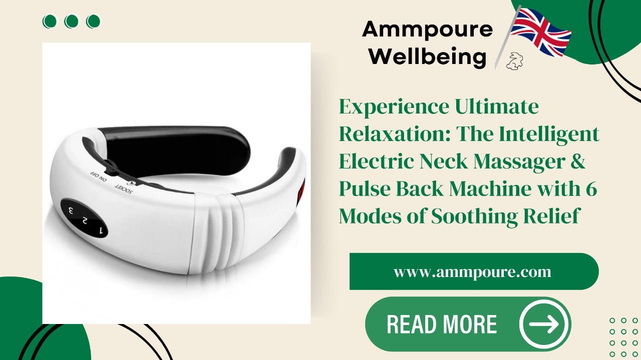 Experience Ultimate Relaxation: The Intelligent Electric Neck Massager & Pulse Back Machine with 6 Modes of Soothing Relief - Ammpoure