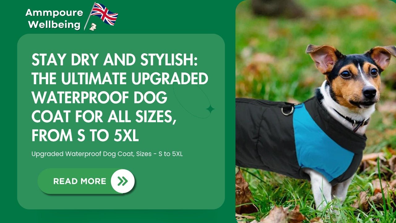 Stay Dry and Stylish: The Ultimate Upgraded Waterproof Dog Coat for All Sizes, from S to 5XL - Ammpoure