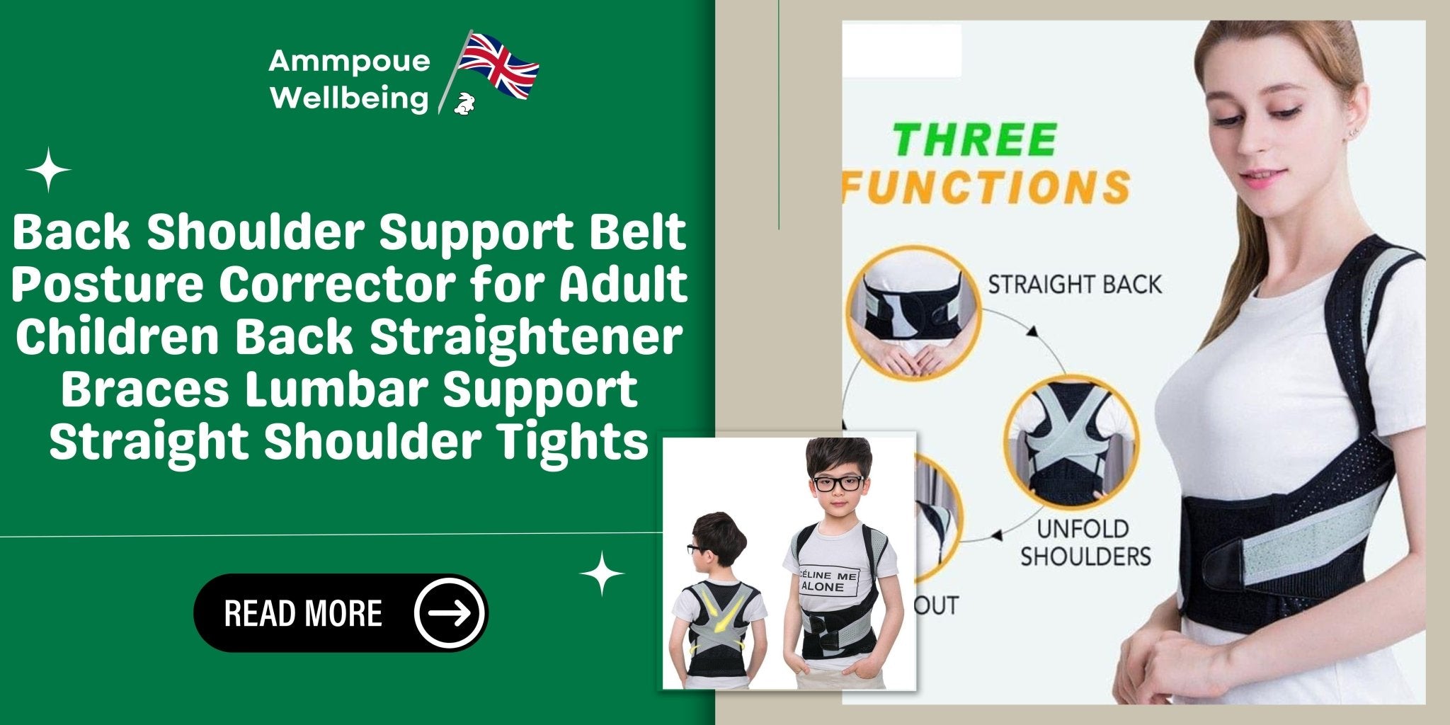 The Benefits of Back Shoulder Support Belts and Posture Correctors for Adults and Children - Ammpoure