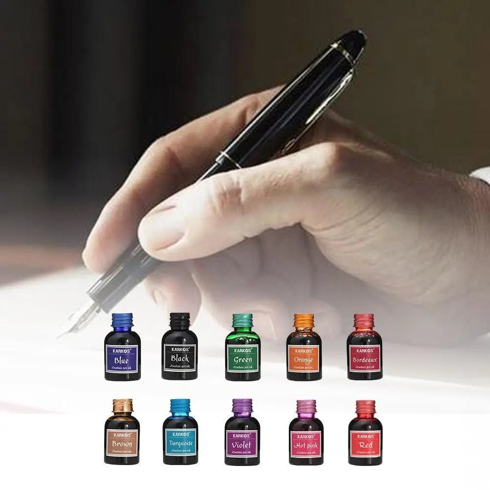 1 Bottle Pure Colorful 30ml Fountain Pen Ink Universal Refill Ink Stationery School Brand New Product Peace And Happiness - Ammpoure Wellbeing