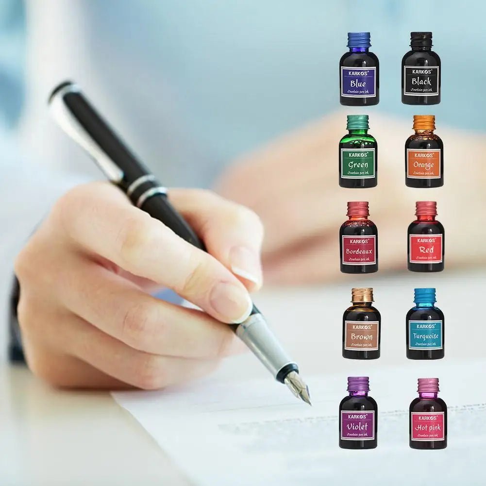 1 Bottle Pure Colorful 30ml Fountain Pen Ink Universal Refill Ink Stationery School Brand New Product Peace And Happiness - Ammpoure Wellbeing