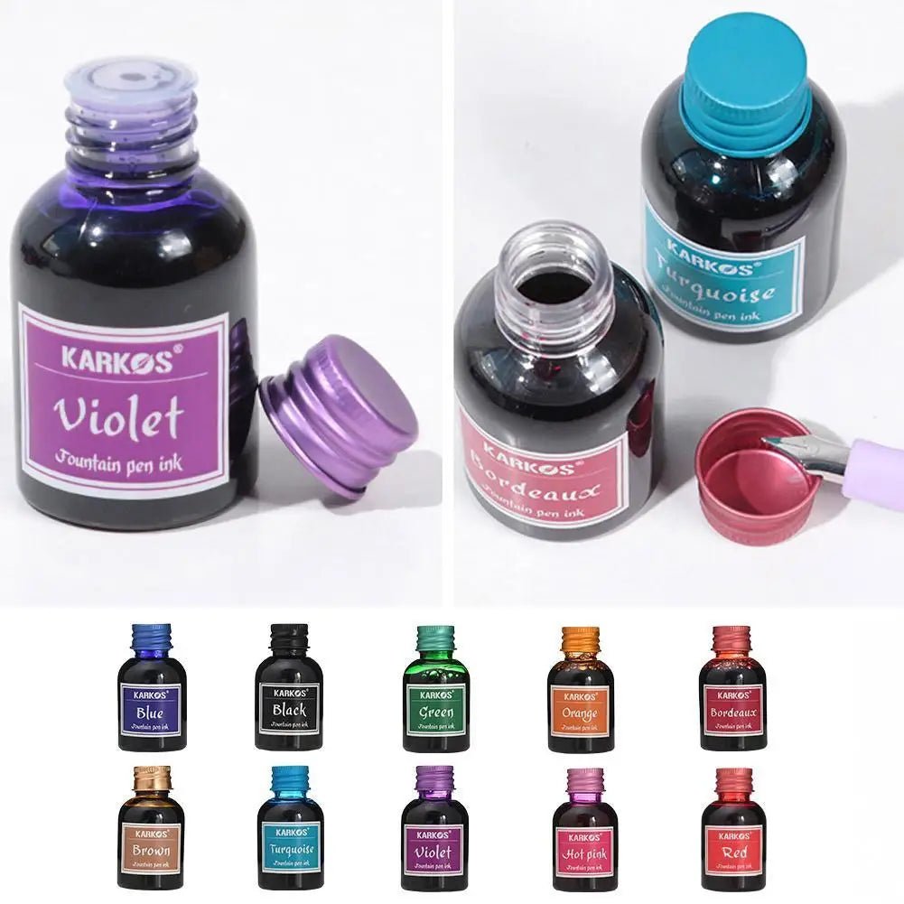 1 Bottle Pure Colorful 30ml Fountain Pen Ink Universal Refill Ink Stationery School Brand New Product Peace And Happiness - Ammpoure Wellbeing