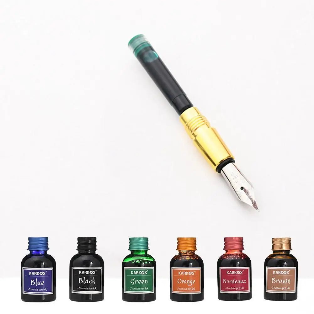 1 Bottle Pure Colorful 30ml Fountain Pen Ink Universal Refill Ink Stationery School Brand New Product Peace And Happiness - Ammpoure Wellbeing