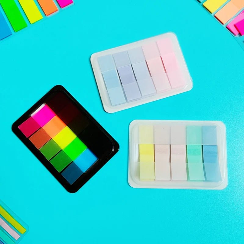 1 Box 100pcs Index Stickers Extractable Sticky Tabs Page Markers Sticky Index Tabs Writable Page Sticky Notes Transparent Color - Ammpoure Wellbeing