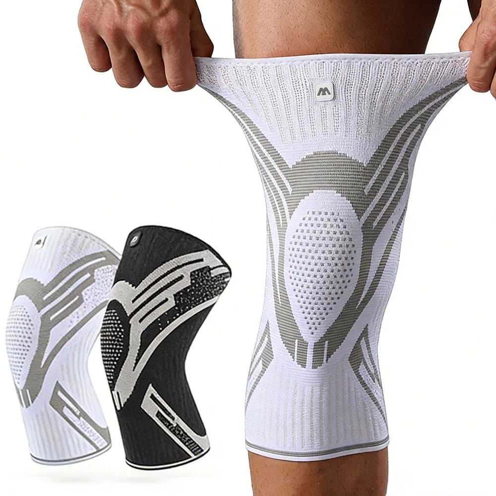 1 Pcs Compression USA Knee Support Sleeve Elastic Breathable Knee Pads Brace Springs Gym Sports Protector Basketball Volleyball Run - Ammpoure