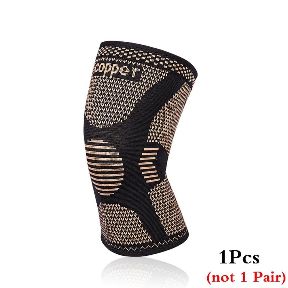 1 Piece Copper Knee Protector Joint Support Knee Pads for Arthritis Joint Pain Relief Compression Knee Sleeve for Sports Fitness - Ammpoure Wellbeing