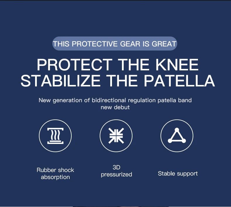 1 Piece Knee Patellar Tendon Knee Support Strape Brace Adjustable Shock Absorption Compression Knee Pad Sleeve for Basketball - Ammpoure