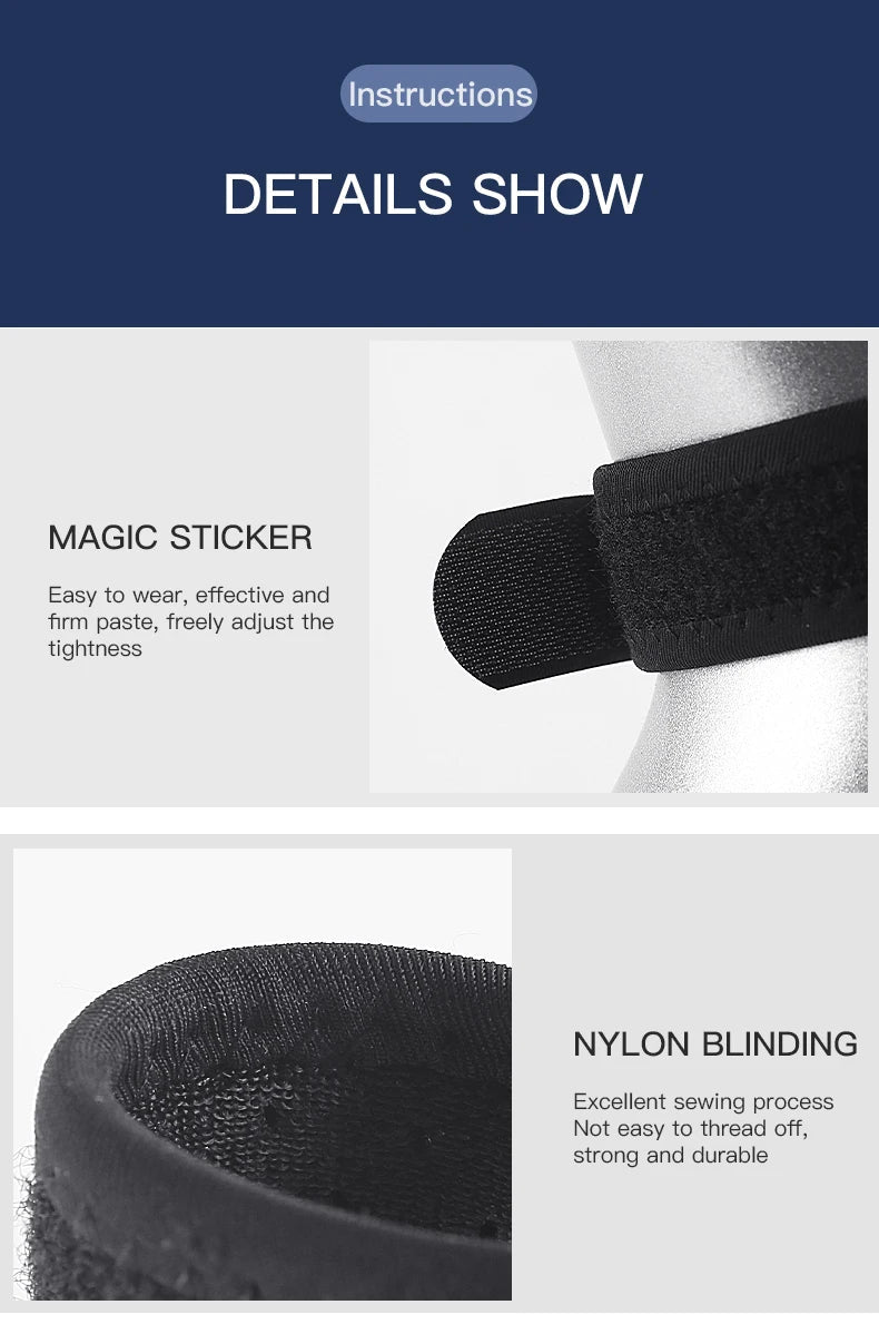 1 Piece Knee Patellar Tendon Knee Support Strape Brace Adjustable Shock Absorption Compression Knee Pad Sleeve for Basketball - Ammpoure