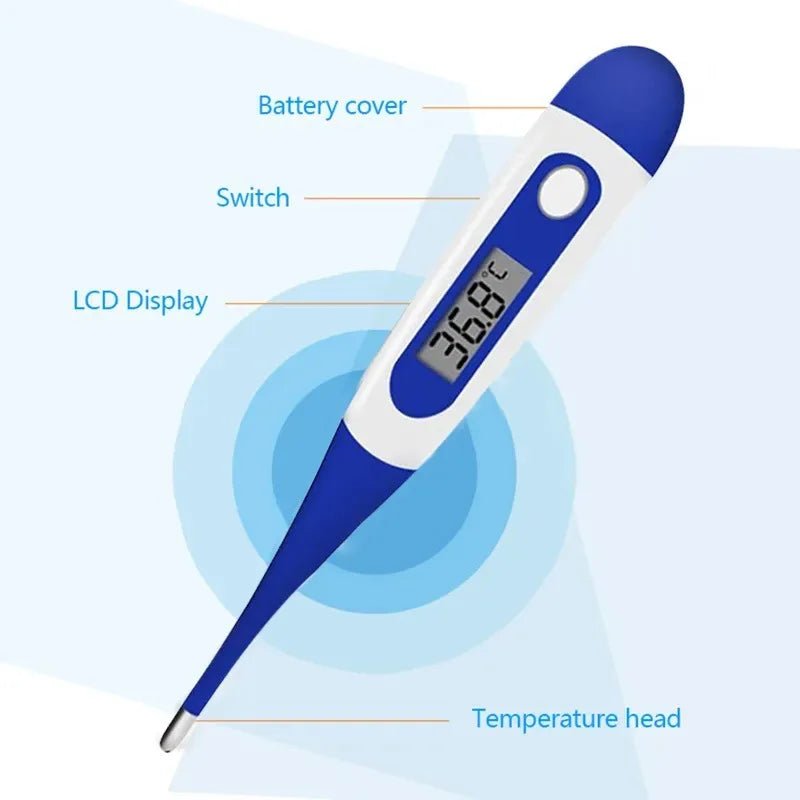 10 Sec Fast Reading Digital Oral Thermometer for Adult, Kid and Baby, Oral,Underarm Temperature Measurement for Fever - Ammpoure