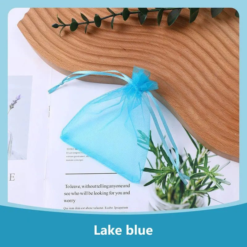 100Pcs/lot 7x9 9x12 10x15 13x18CM Organza Bags Jewelry Bag Wedding Party Decoration Drawable Bags Gift Pouches Jewelry Packaging - Ammpoure