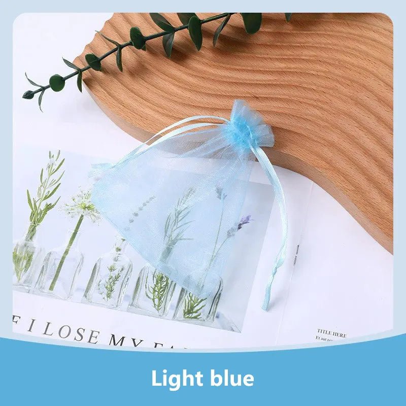 100Pcs/lot 7x9 9x12 10x15 13x18CM Organza Bags Jewelry Bag Wedding Party Decoration Drawable Bags Gift Pouches Jewelry Packaging - Ammpoure