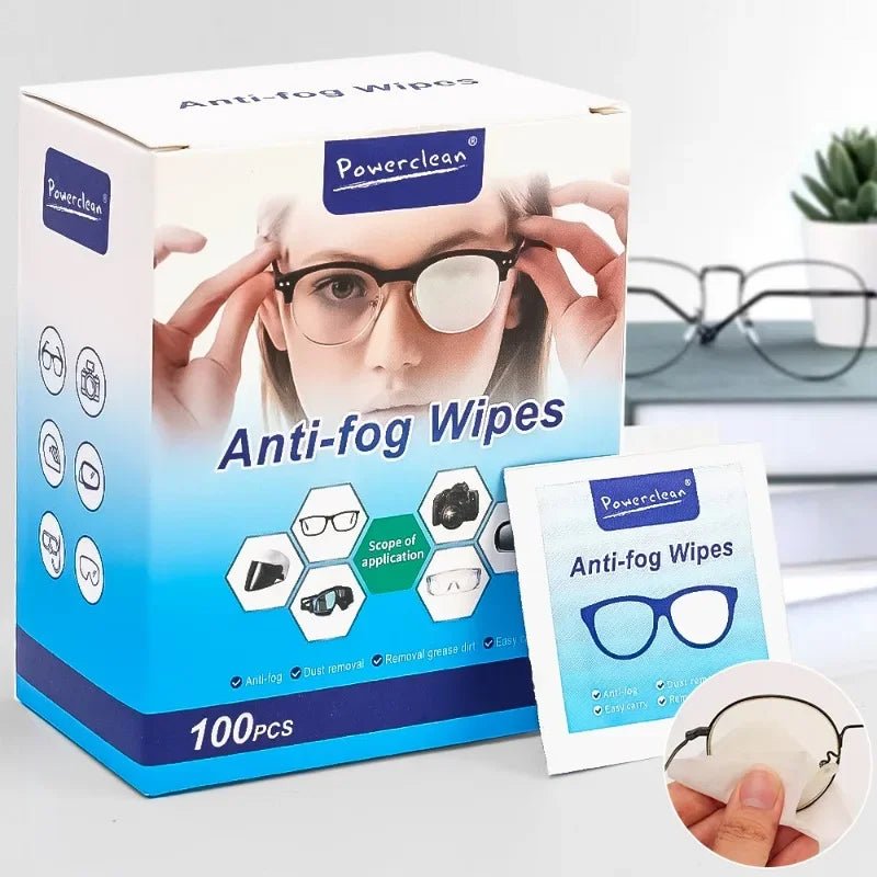 10/100Pcs Glasses Cleaning Wet Paper Disposable Anti Fog Misting Dust Remover Lens Wipes Sunglasses Phone Screen Cleaner - Ammpoure