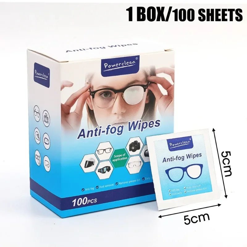 10/100Pcs Glasses Cleaning Wet Paper Disposable Anti Fog Misting Dust Remover Lens Wipes Sunglasses Phone Screen Cleaner - Ammpoure