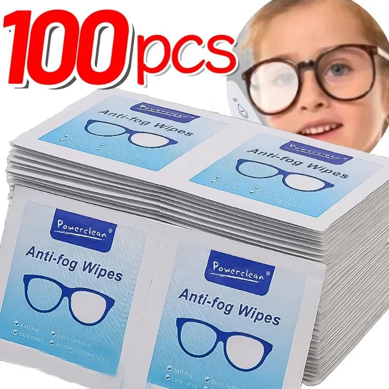 10/100Pcs Glasses Cleaning Wet Paper Disposable Anti Fog Misting Dust Remover Lens Wipes Sunglasses Phone Screen Cleaner - Ammpoure