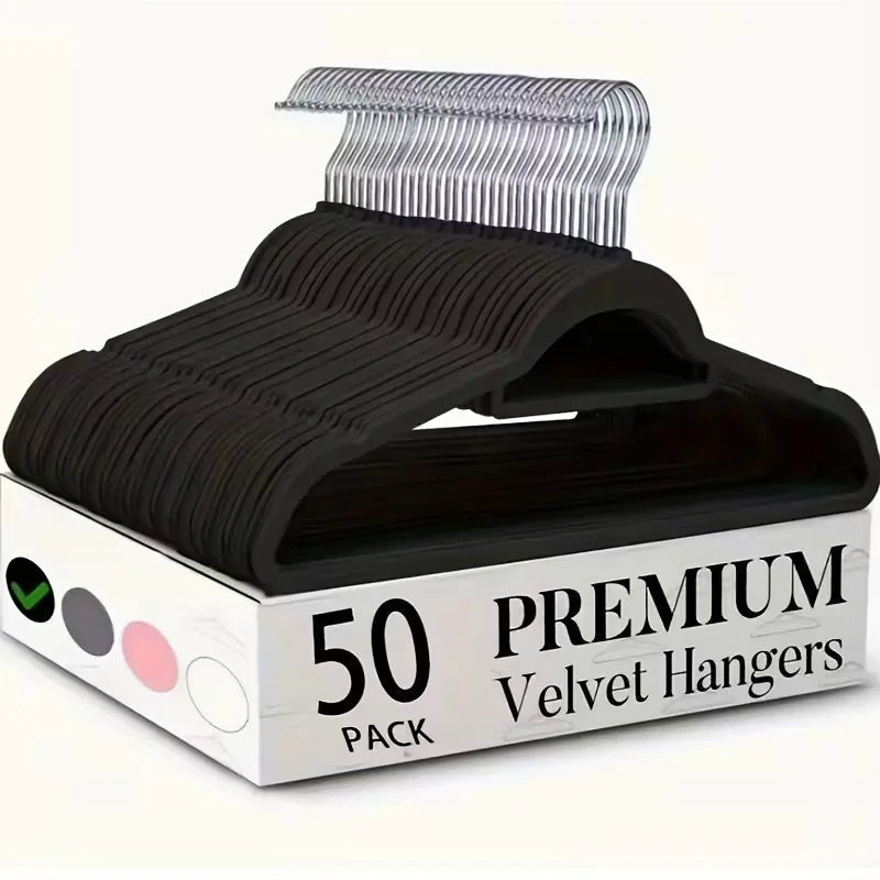 10/20 Pack Premium Velvet Hangers USA Non-Slip Flocked Felt Clothes Hangers with 360° Rotatable Hook Heavy-Duty Slim Space-Saving Closet Hangers - Ammpoure