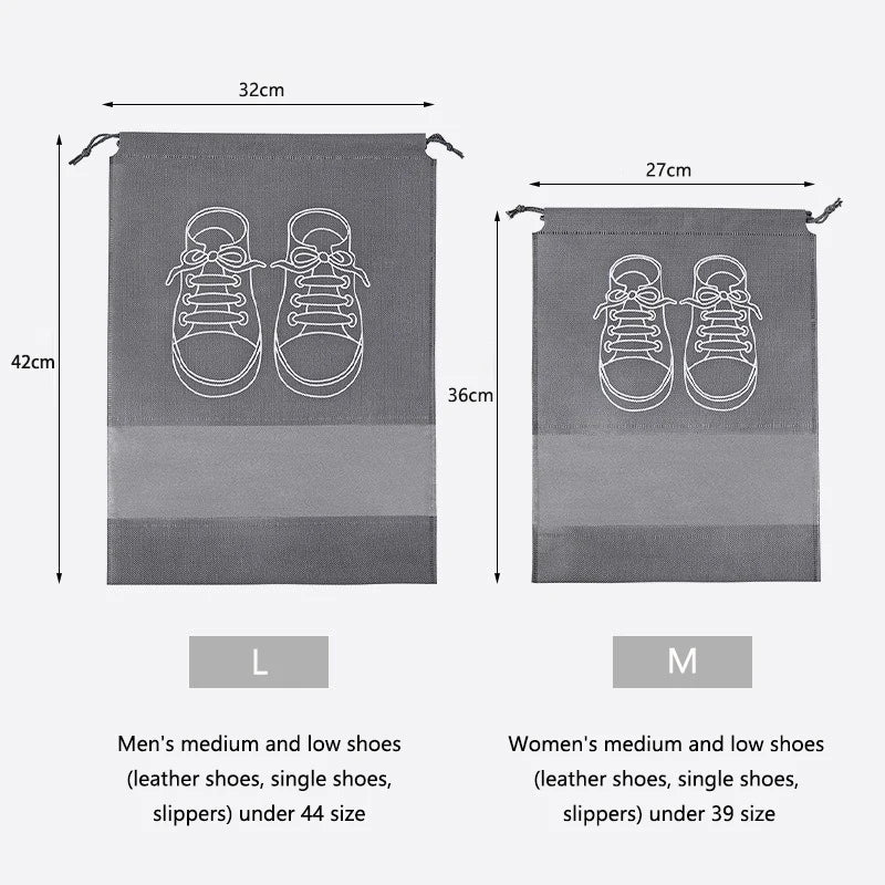 10/5pcs Shoes Storage Bags Closet Organizer Non-woven Travel Portable Bag Waterproof Pocket Clothing Classified Hanging Bag 2025 - Ammpoure