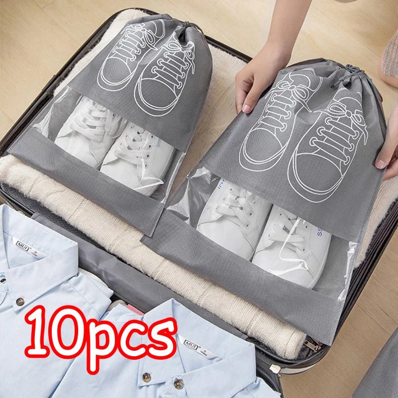 10/5pcs Shoes Storage Bags Closet Organizer Non-woven Travel Portable Bag Waterproof Pocket Clothing Classified Hanging Bag 2025 - Ammpoure