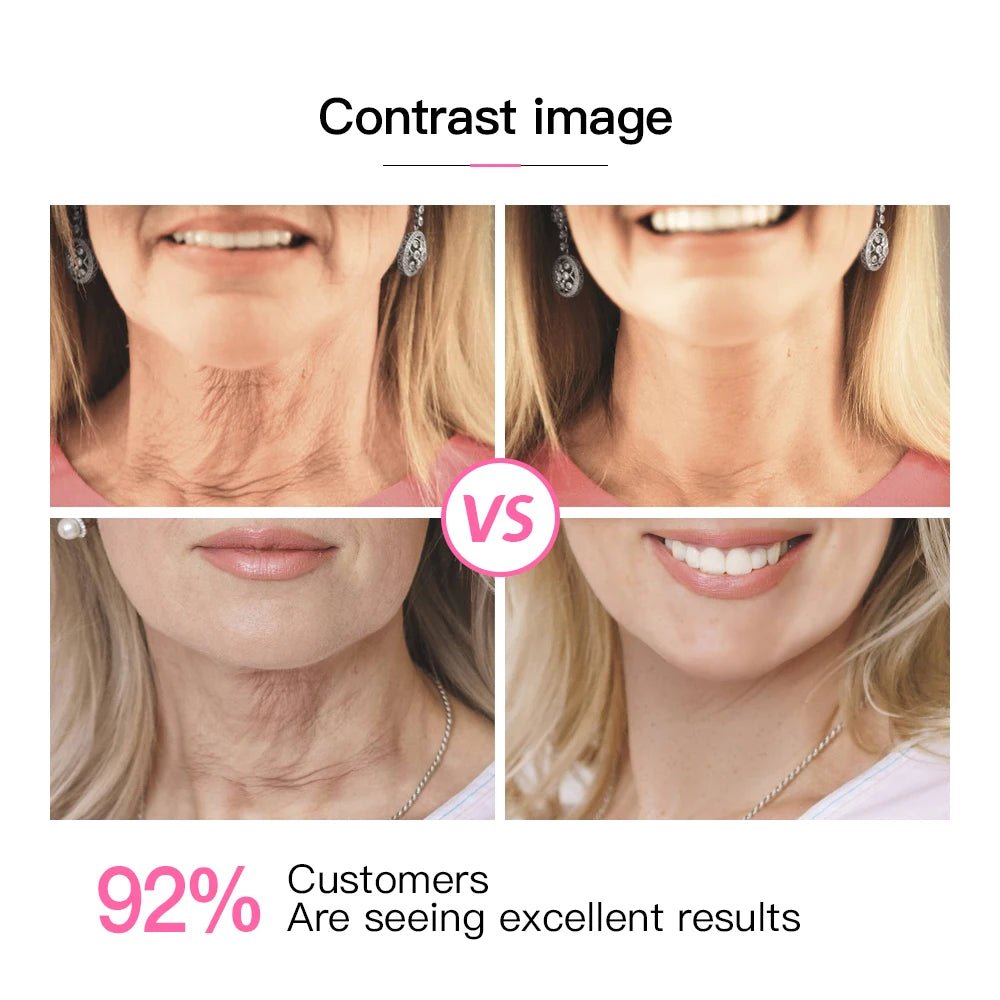 10pcs Transparent Neck Lifting Patches Waterproof Elasticity Invisible Fading Neck Wrinkle Adhesive Stickers Face Lift Tape - Ammpoure