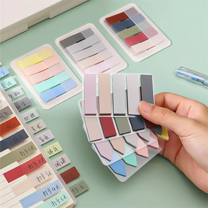 15 Types Color Self Adhesive Memo Pad Sticky Notes Bookmark Point It Marker Memo Sticker Paper Office School Supplies - Ammpoure Wellbeing