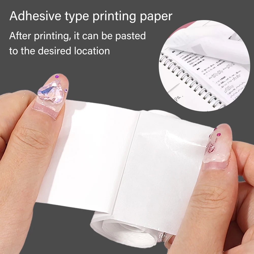 16Rolls Thermal Printer Papers 57x25mm Self - adhesive Thermal Papers HD Color Label Printers for Inkless Mini Portable Printer - Ammpoure Wellbeing