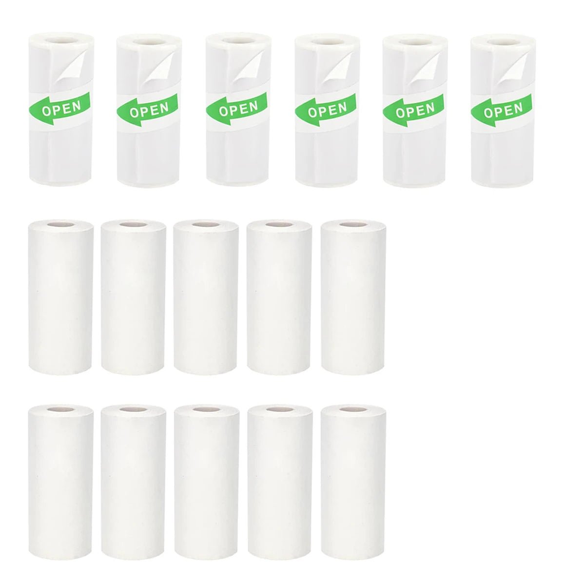 16Rolls Thermal Printer Papers 57x25mm Self - adhesive Thermal Papers HD Color Label Printers for Inkless Mini Portable Printer - Ammpoure Wellbeing