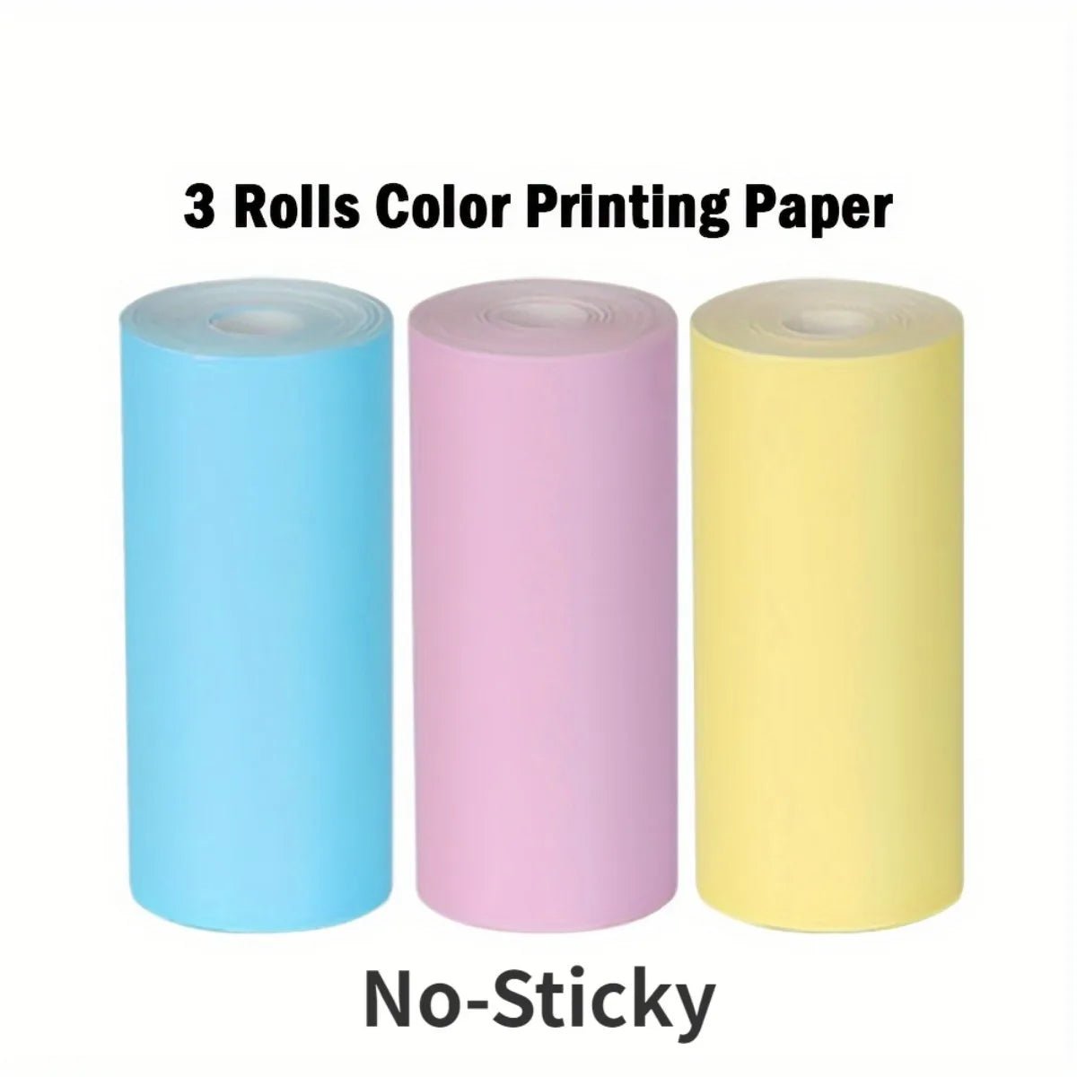 16Rolls Thermal Printer Papers 57x25mm Self - adhesive Thermal Papers HD Color Label Printers for Inkless Mini Portable Printer - Ammpoure Wellbeing