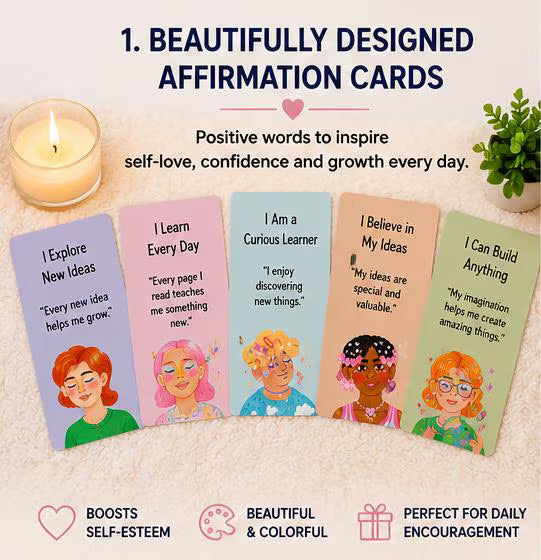 Empowered Soul Affirmation Cards, Self-Worth Confidence Ritual Template (PDF)