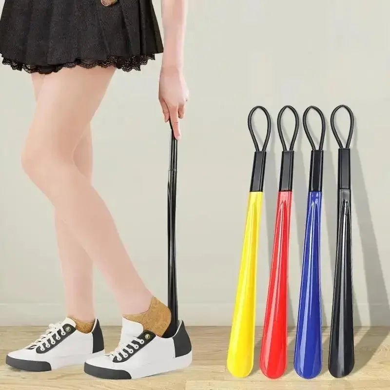 1pc Extra long flexible plastic shoe horns do not require bending durable shoe spoons for pregnant women wearing shoe assistants - Ammpoure