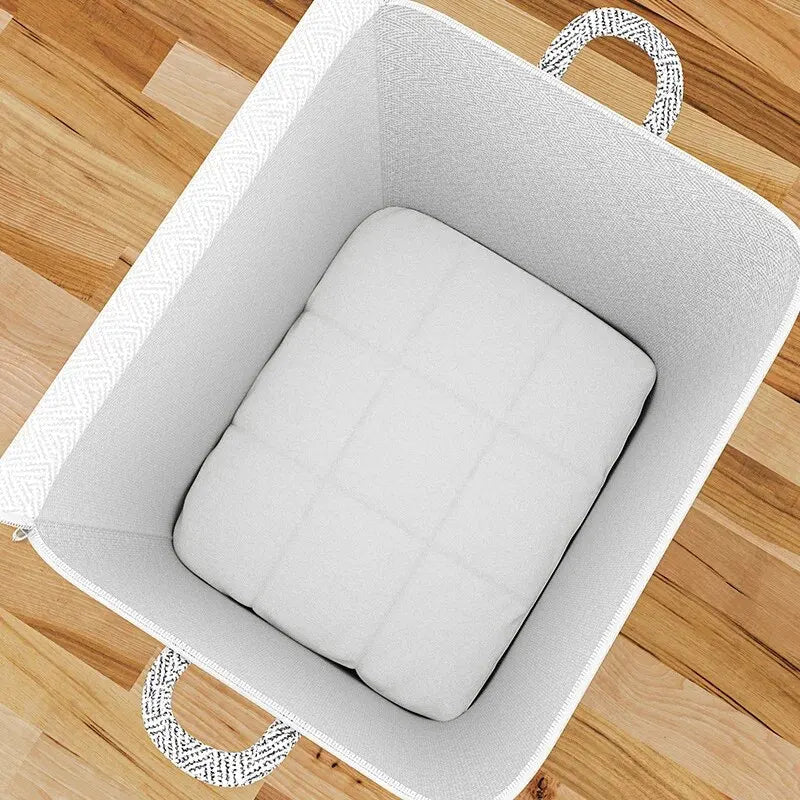 1pc Household Large Capacity Storage Bag Non - woven Material, Closet Wardrobe Organizer Can Be Used For Quilt Clothing, Toys - Ammpoure