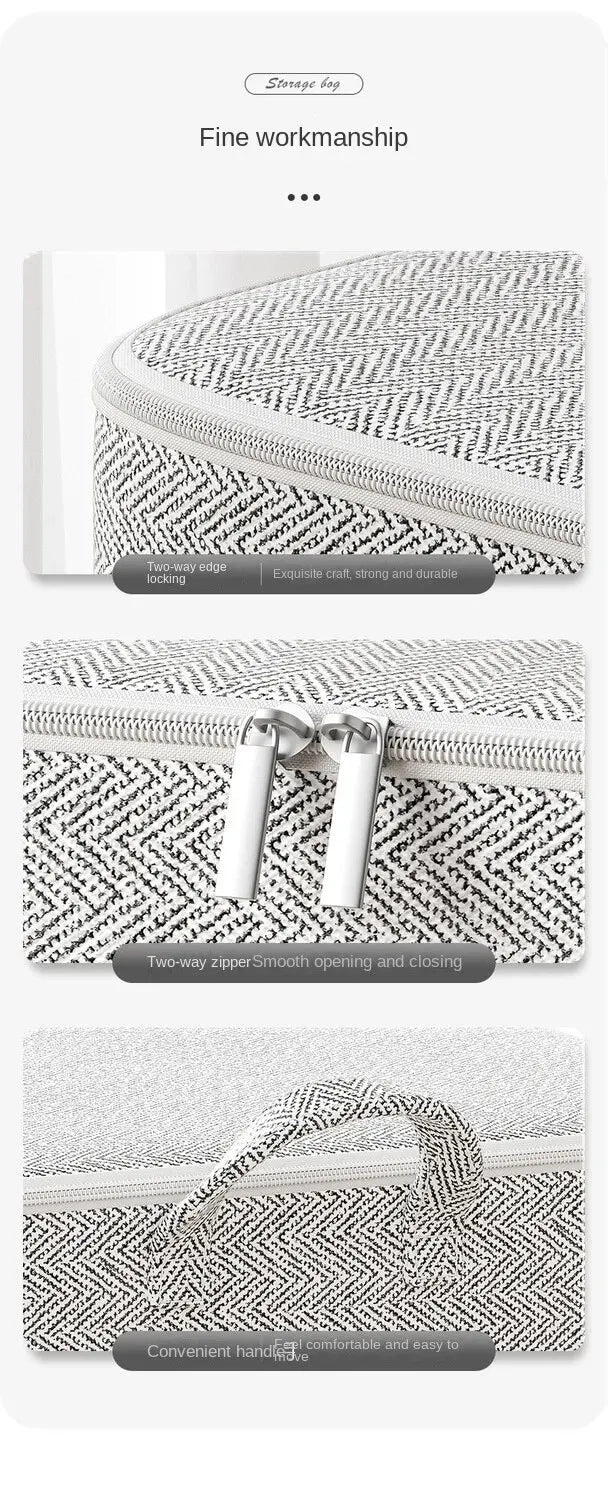1pc Household Large Capacity Storage Bag Non - woven Material, Closet Wardrobe Organizer Can Be Used For Quilt Clothing, Toys - Ammpoure