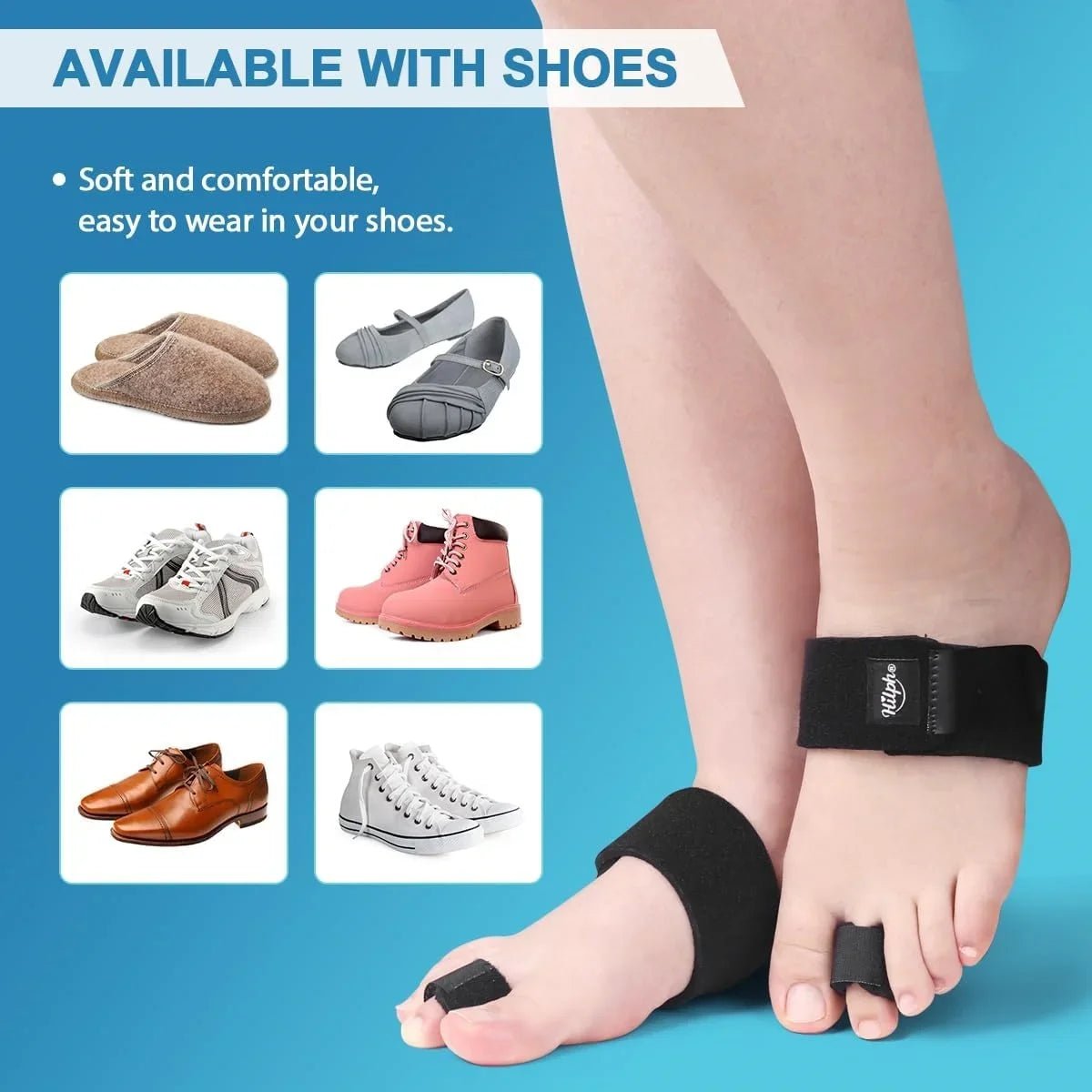 1PC Toe Splint for Hammer Toes, Crooked & Bent Toes – Adjustable Toe Brace for Straightening, Broken Toe Relief & Alignment - Ammpoure