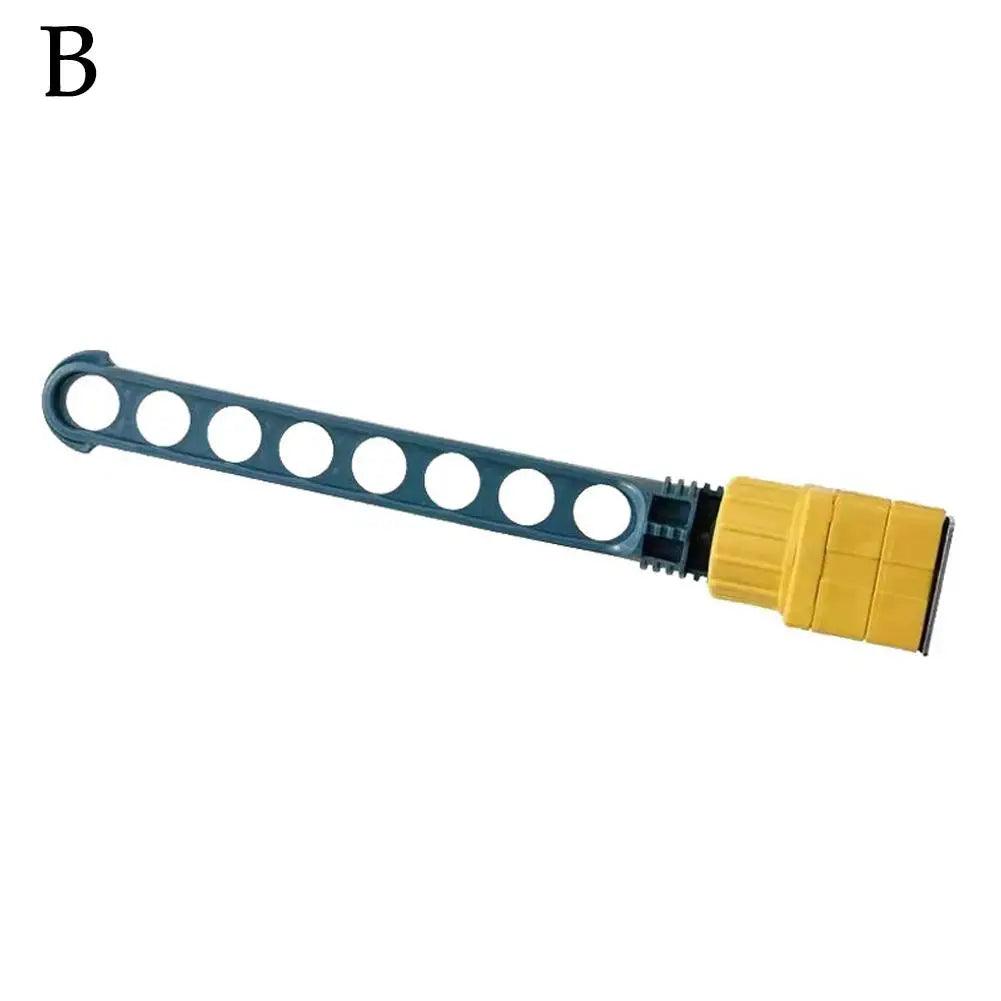 1pc Window Adjustable Sun Rack Clothes - hanger Creative Buckle Type Perforated Balcony Clothes Drying Tool Portable Clothes Rack - Ammpoure Wellbeing