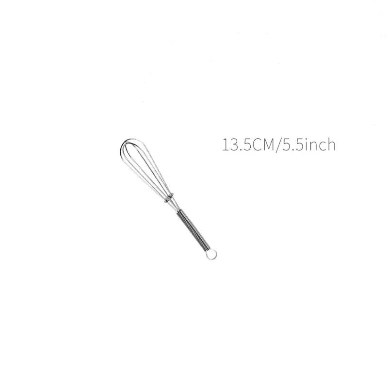 1Pcs Multifunctional Rotary Manual Egg Beater Mixer Mini Kitchen Egg Whisk Bake Tool Egg Agitator Stainless Steel Eco-Friendly - Ammpoure