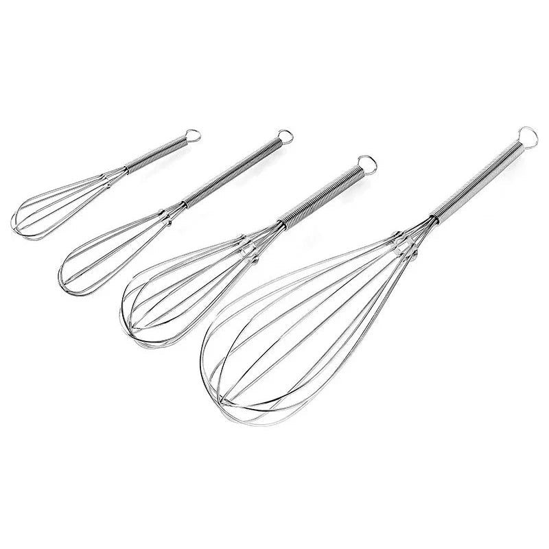 1Pcs Multifunctional Rotary Manual Egg Beater Mixer Mini Kitchen Egg Whisk Bake Tool Egg Agitator Stainless Steel Eco-Friendly - Ammpoure