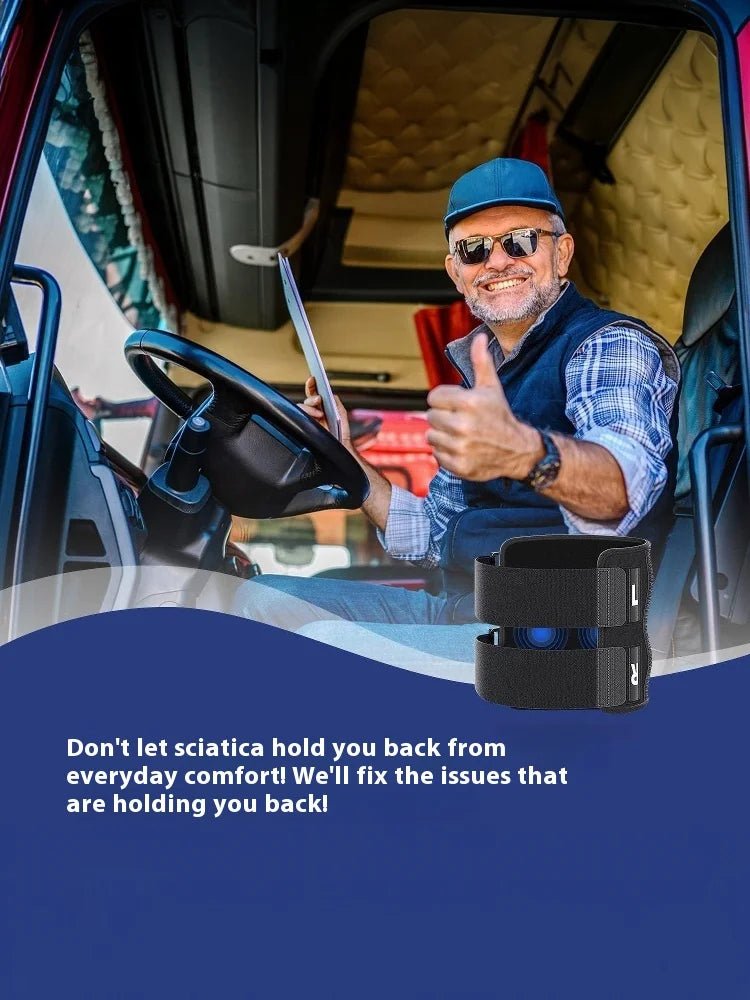 1PCS Sciatica Pain Relief Devices Adjustable Brace Sciatic Nerve Brace Dual Pressure Pads Targeted Compression - Ammpoure