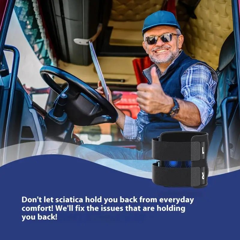 1PCS Sciatica Pain Relief Devices Adjustable Brace Sciatic Nerve Brace Dual Pressure Pads Targeted Compression - Ammpoure