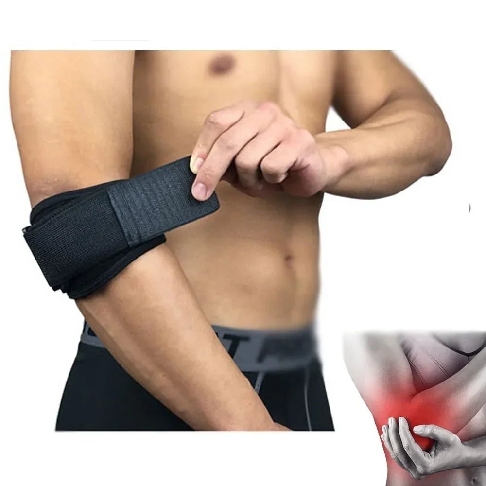 1Pcs Tennis Elbow Brace for Tendonitis - with Compression Pad Tennis & Golfer's Elbow Strap Band - Relieves Forearm Pain - Ammpoure