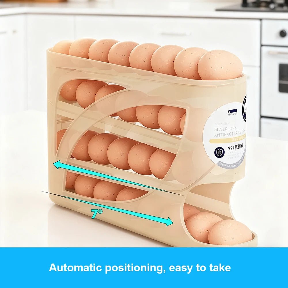 2-4-layer Rolling Slide Egg Storage Box Refrigerator Side Door Box Large Capacity Automatic Egg Rolling Machine - Ammpoure