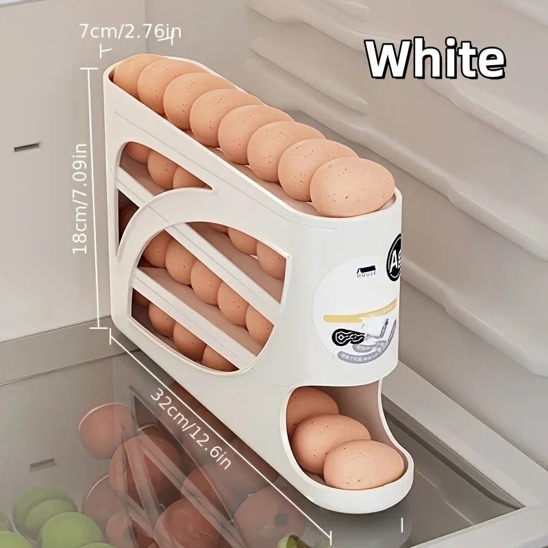 2-4-layer Rolling Slide Egg Storage Box Refrigerator Side Door Box Large Capacity Automatic Egg Rolling Machine - Ammpoure
