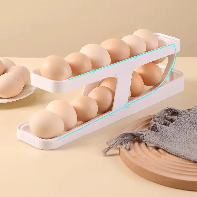 2-4-layer Rolling Slide Egg Storage Box Refrigerator Side Door Box Large Capacity Automatic Egg Rolling Machine - Ammpoure