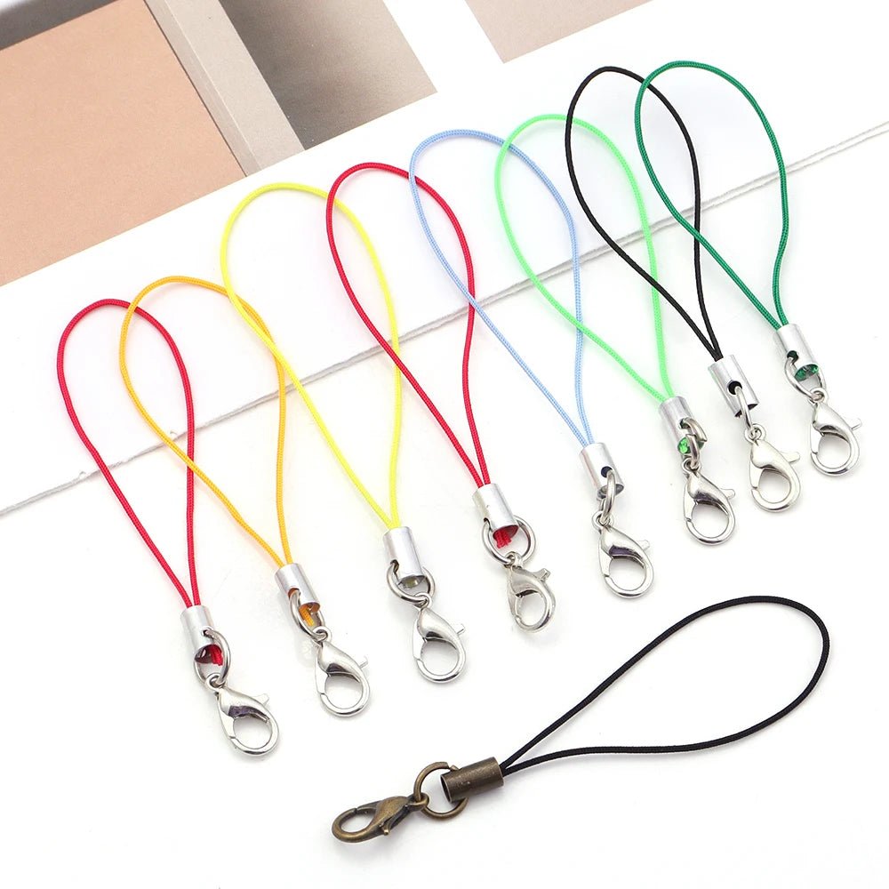 20/100PCS Lobster Clasp Lanyard Straps Canada Polyester Cord Mobile Phone Lanyard Key Chain Cords Charms Keyring DIY Jewelry Making Accessories - Ammpoure