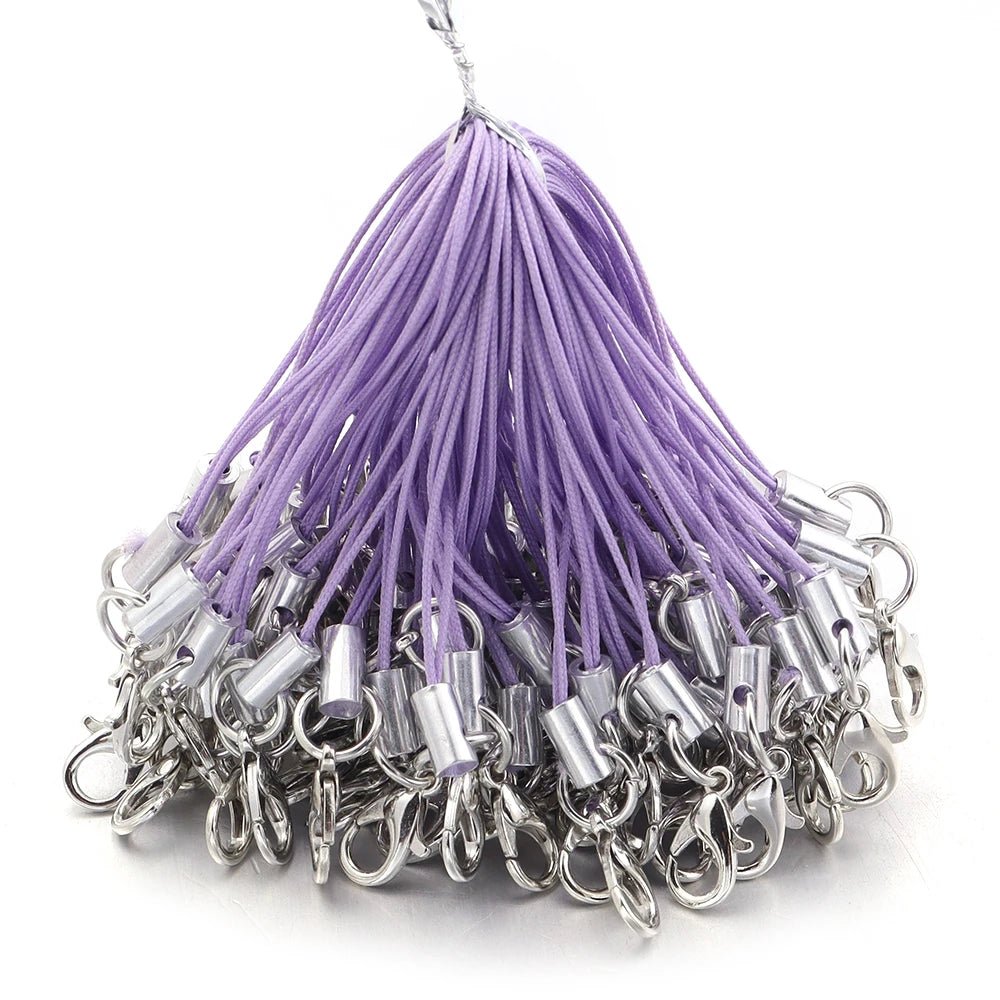 20/100PCS Lobster Clasp Lanyard Straps Canada Polyester Cord Mobile Phone Lanyard Key Chain Cords Charms Keyring DIY Jewelry Making Accessories - Ammpoure