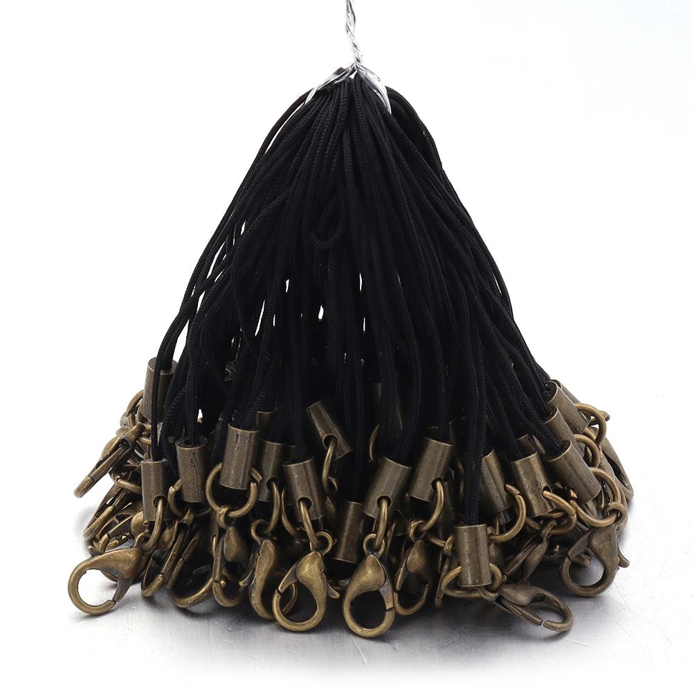 20/100PCS Lobster Clasp Lanyard Straps Canada Polyester Cord Mobile Phone Lanyard Key Chain Cords Charms Keyring DIY Jewelry Making Accessories - Ammpoure