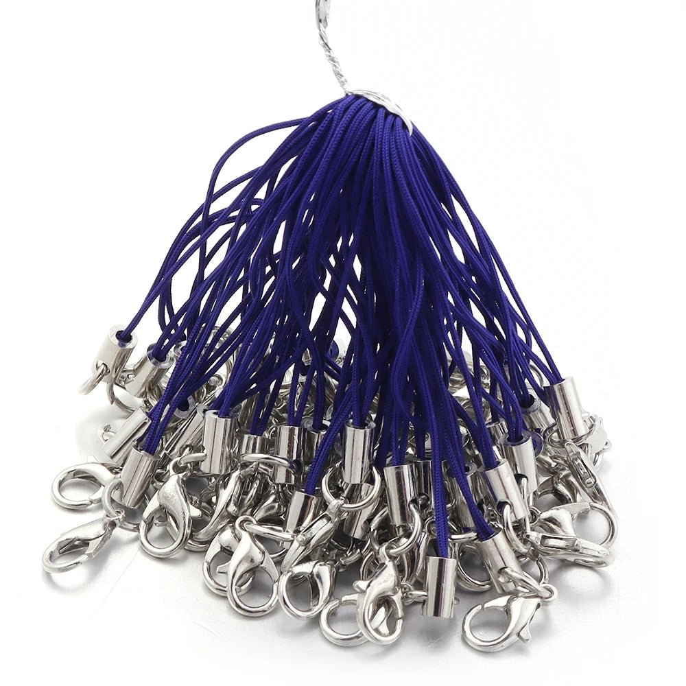 20/100PCS Lobster Clasp Lanyard Straps Canada Polyester Cord Mobile Phone Lanyard Key Chain Cords Charms Keyring DIY Jewelry Making Accessories - Ammpoure