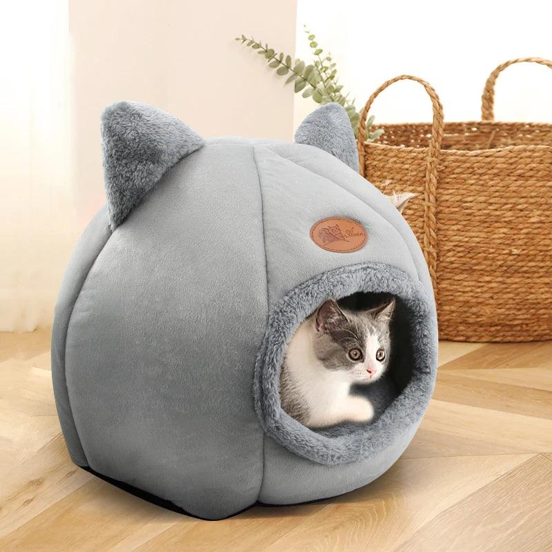 2024 Deep Sleep Comfort In Winter Cat Bed Little Mat Basket For Cat's House Products Pets Tent Cozy Cave Cat Beds Indoor For Dog - Ammpoure Wellbeing