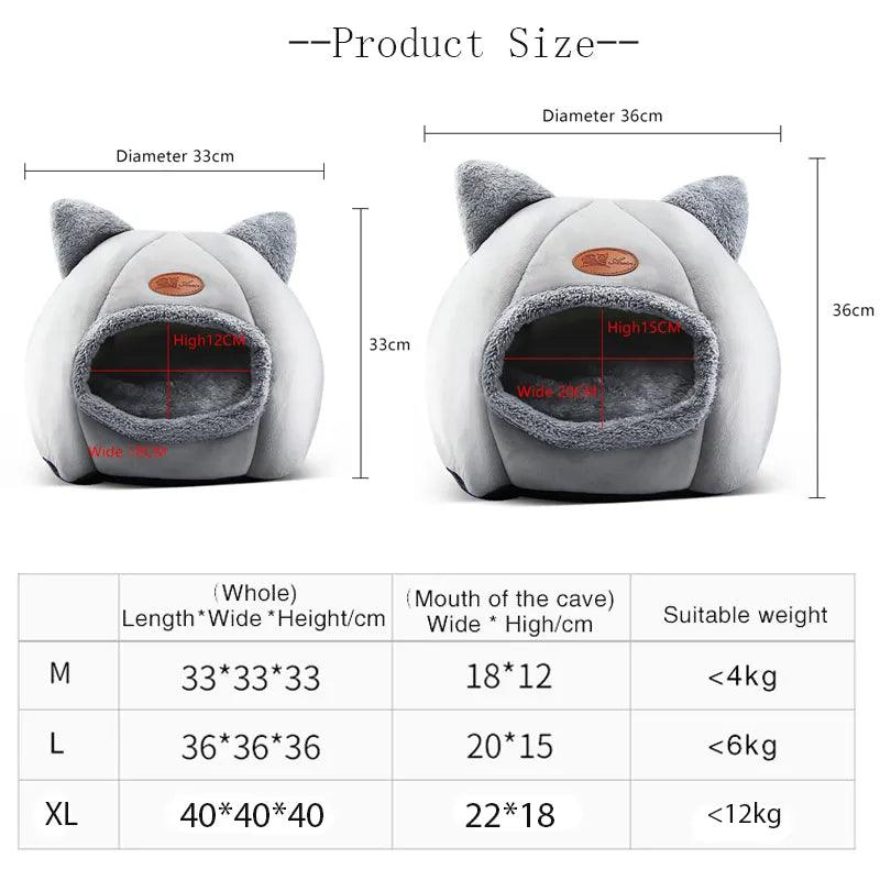 2024 Deep Sleep Comfort In Winter Cat Bed Little Mat Basket For Cat's House Products Pets Tent Cozy Cave Cat Beds Indoor For Dog - Ammpoure Wellbeing