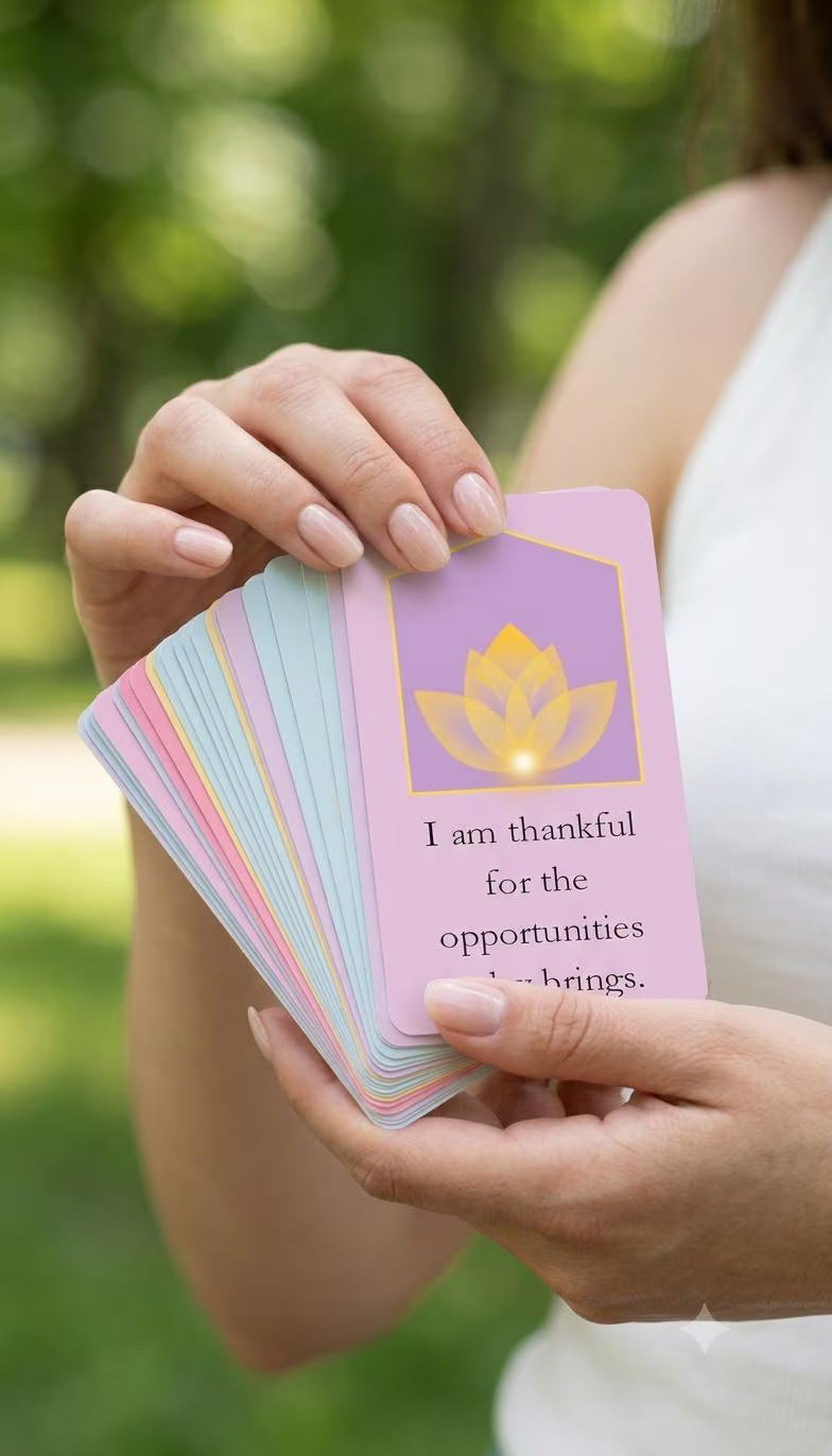 Fresh Horizons Gratitude Cards, Daily Appreciation Quotes, Mindfulness Journal Inserts (PDF)