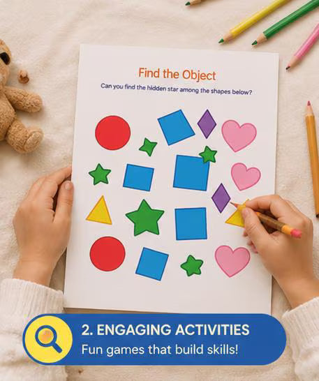Ultimate Kids Activity Book Template, Preschool Puzzle Workbook, Kindergarten Word Search Crossword, Early Learning Digital Download, PDF
